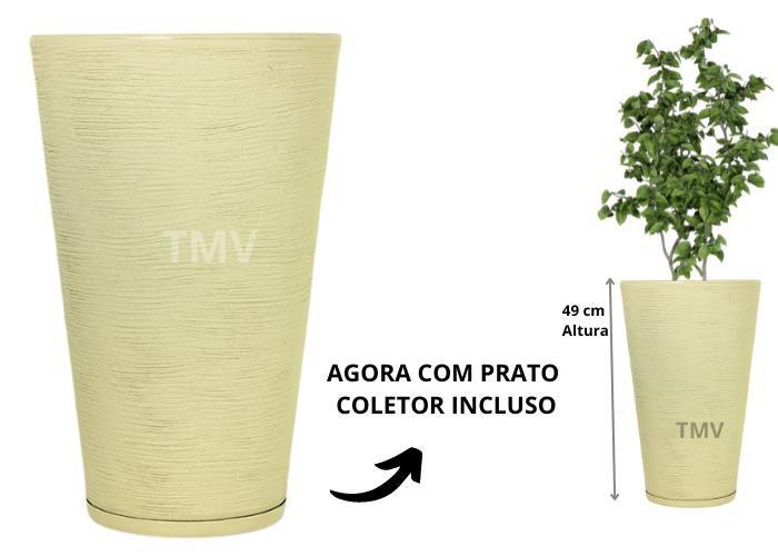 Imagem de Vaso De Planta Decorativo Jardim Varanda Coluna N3-bege