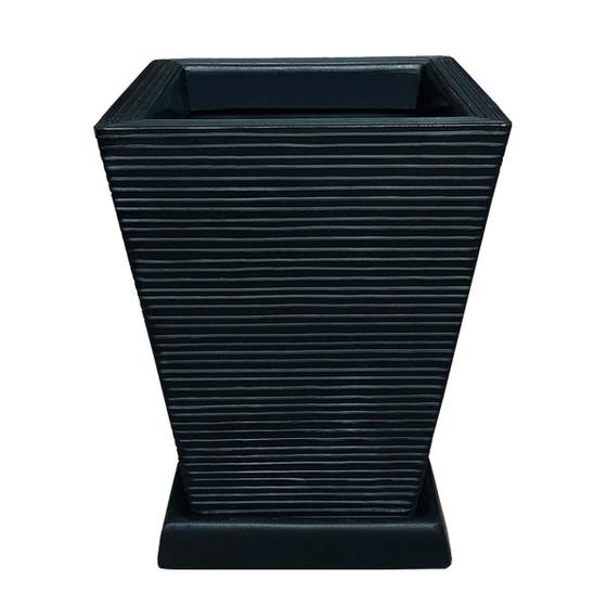 Imagem de Vaso De Planta Decorativo Polietileno 45X35 + Prato Preto