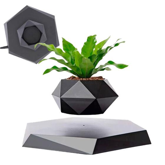 Imagem de Vaso de Planta Magnetico Flutuante Gravidade Zero Levitaçao Base Hexagonal Bonsai Cacto Suculenta Mesa Quarto Sala Enfeite Escritorio