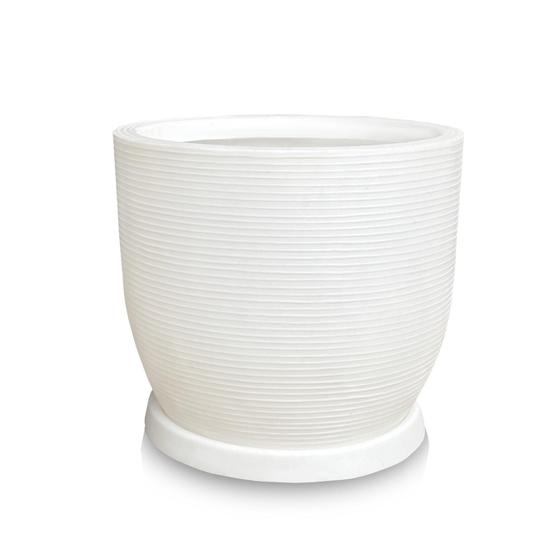 Imagem de Vaso De Planta + Prato Decorativo Polietileno 60X56 Branco