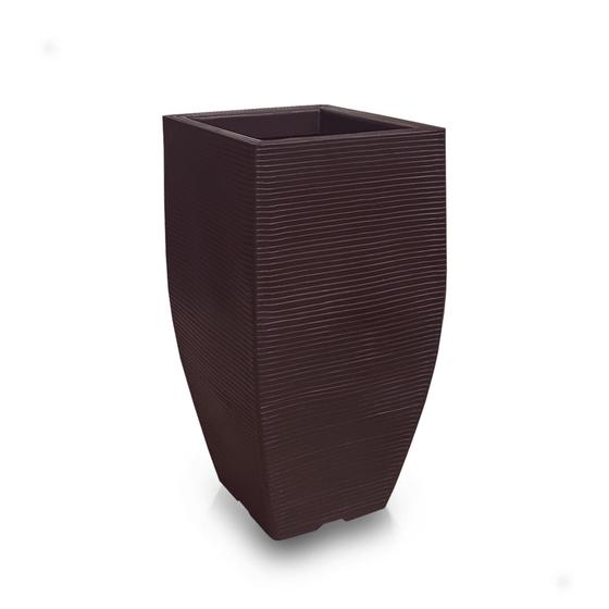 Imagem de Vaso De Planta Trapezio Decorativo De Polietileno 75X40 Café