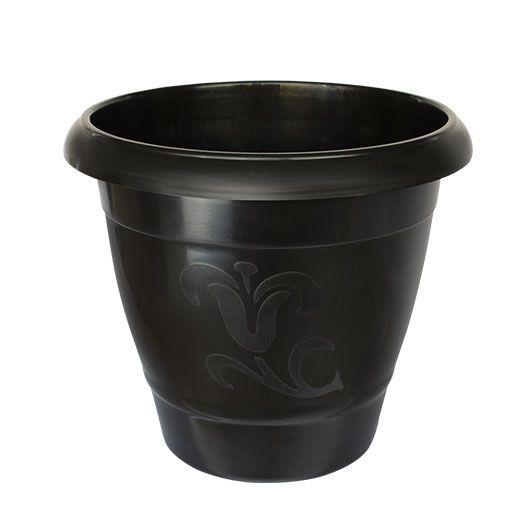 Imagem de Vaso de Plantas Plástico Jardineira Decorativa Redondo Preto