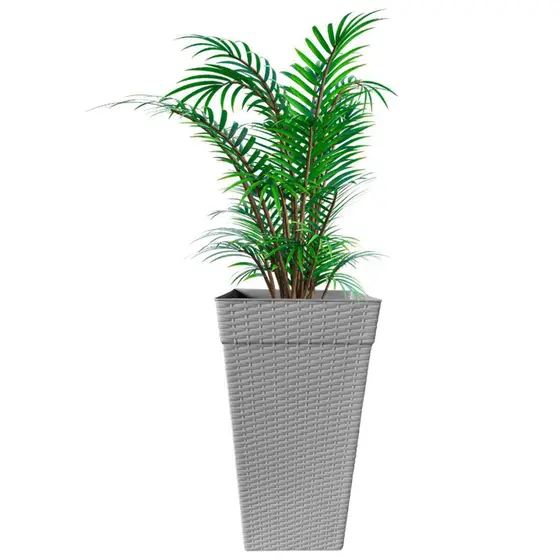 Vaso de Plantas Polietileno Rattan Jardim Horta Moderna Grande 28L - Baitashop