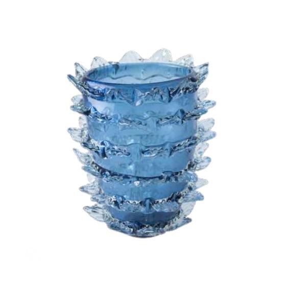 Imagem de Vaso de Vidro Azul 18x18x22cm