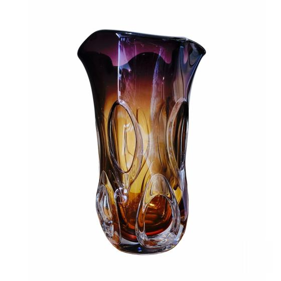 Imagem de Vaso de Vidro Murano Decorativo Amsterdam 29cm Jolitex