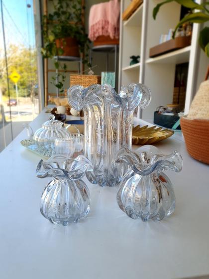Imagem de Vaso de Vidro Tipo Murano Transparente - Pequeno (2169)