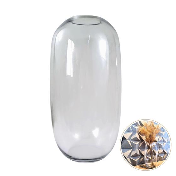 Imagem de Vaso De Vidro Transparente Decorativo 55X30Cm Decoração Luxo