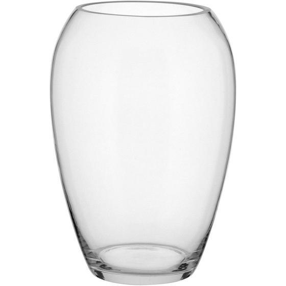 Imagem de Vaso de Vidro Transparente Decorativo Flores Casa 24x17x17cm