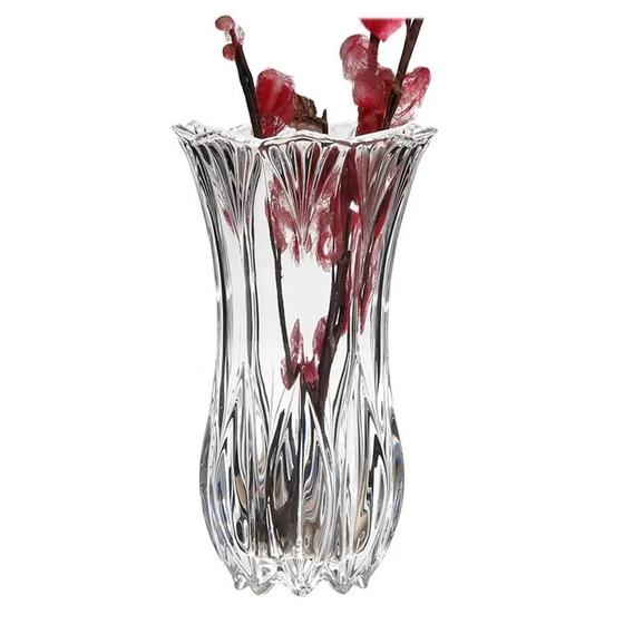 Imagem de Vaso de Vidro Transparente Tulipa para Flores Arranjos Plantas 12x22cm Wolff