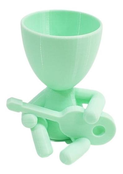 Vaso Decor Robert Violão Músico Plantas Suculentas Amarelo Verde Pistache - 3D Art Imagem de Vaso Decor Robert Violão Músico Plantas Suculentas Amarelo Verde Pistache
