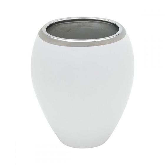 Vaso decorativo cerâmica branco 13x10x15cm Menor preço em Vaso decorativo cerâmica branco 13x10x15cm