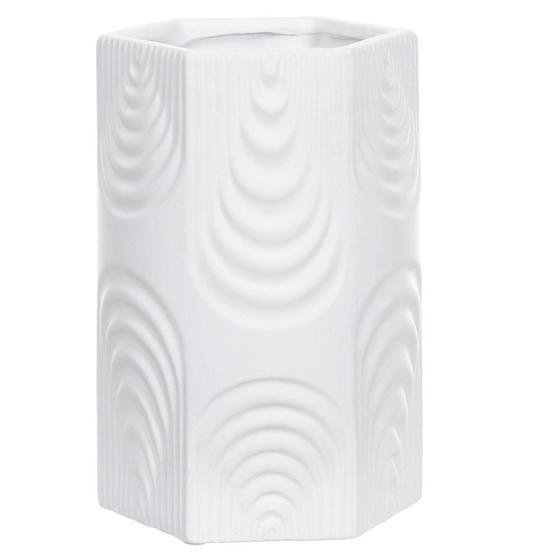 Imagem de VASO DECORATIVO CERAMICA BRANCO 20x12cm