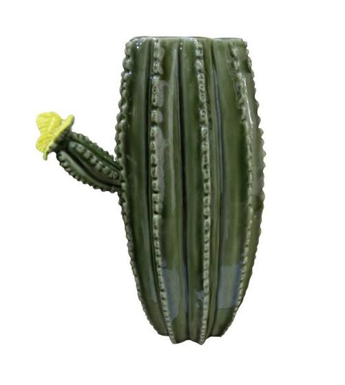 Vaso Decorativo Cerâmica Cactus Verde Grande Menor preço em Vaso Decorativo Cerâmica Cactus Verde Grande