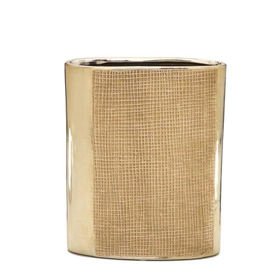 Imagem de Vaso Decorativo de Cerâmica Dourado 25cm