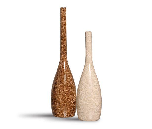 Vaso Decorativo de Cerâmica para Sala e Quarto Dupla Tulipa Marrom e Bege Petra Menor preço em Vaso Decorativo de Cerâmica para Sala e Quarto Dupla Tulipa Marrom e Bege Petra
