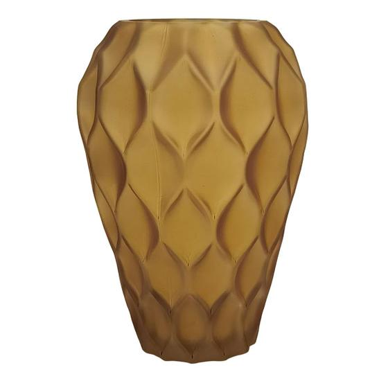 Imagem de Vaso Decorativo de Vidro Amarelo 26,5cm BC0079 BTC