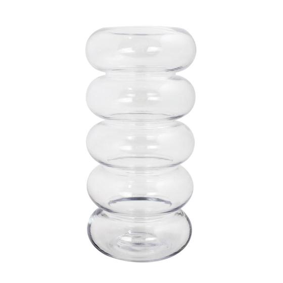 Imagem de Vaso Decorativo De Vidro Estilo Ondulado Para Flores Centro De Mesa