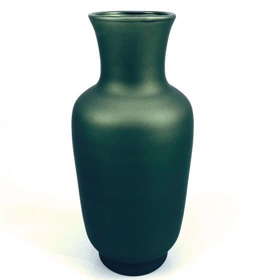 Imagem de Vaso Decorativo de Vidro Monocromatico Minimalista Preto Atenas 30cm