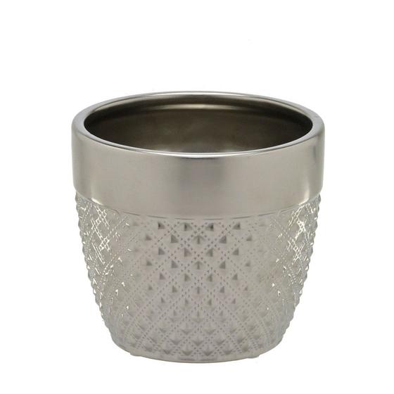 Imagem de Vaso Decorativo Dolomita Louis 14cm Prata Espressione