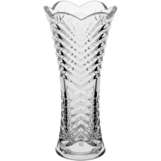 Imagem de VASO DECORATIVO ENFEITE CASA 19x9x9cm VIDRO TRANSPARENTE