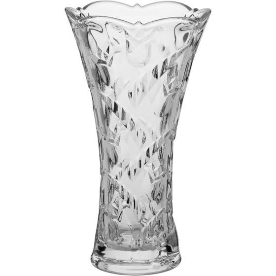 Imagem de VASO DECORATIVO ENFEITE CASA 24x13x13cm VIDRO TRANSPARENTE