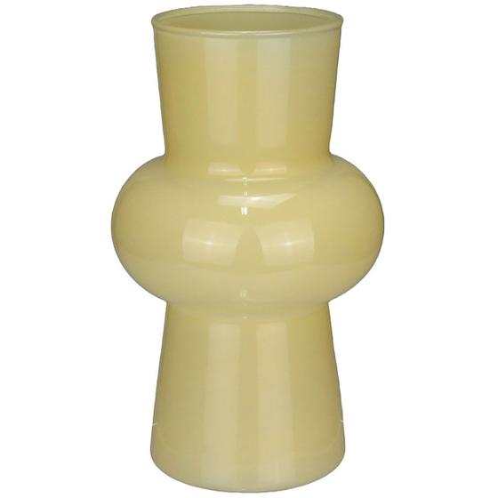Imagem de VASO DECORATIVO ENFEITE CASA ELIPSE HOME&CO LEITOSO VIDRO 20x12x12cm CREME