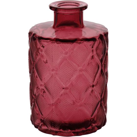 Imagem de VASO DECORATIVO ENFEITE CASA GARRAFA HOME&CO VIDRO 11x7x7cm VINHO
