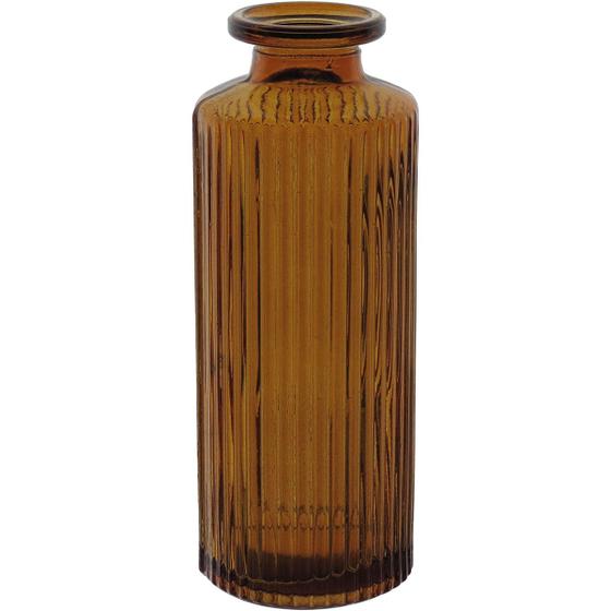 Imagem de VASO DECORATIVO ENFEITE CASA GARRAFA HOME&CO VIDRO 13x5x5cm ÂMBAR