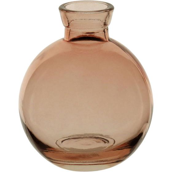Imagem de VASO DECORATIVO ENFEITE CASA GARRAFA HOME&CO VIDRO 9x7x7cm ROSA