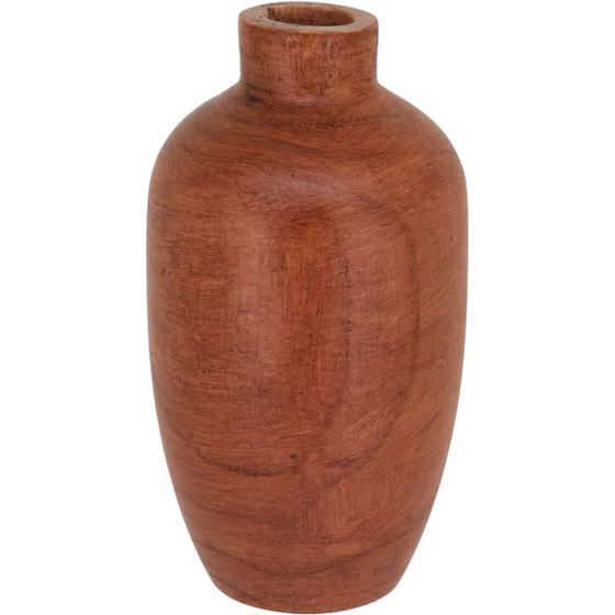Imagem de VASO DECORATIVO ENFEITE CASA HOME&CO MADEIRA 23x12x12cm NATURAL