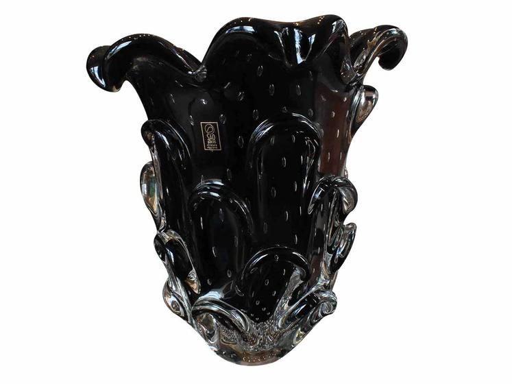 Imagem de Vaso Decorativo Murano Preto São Marcos 25x25cm