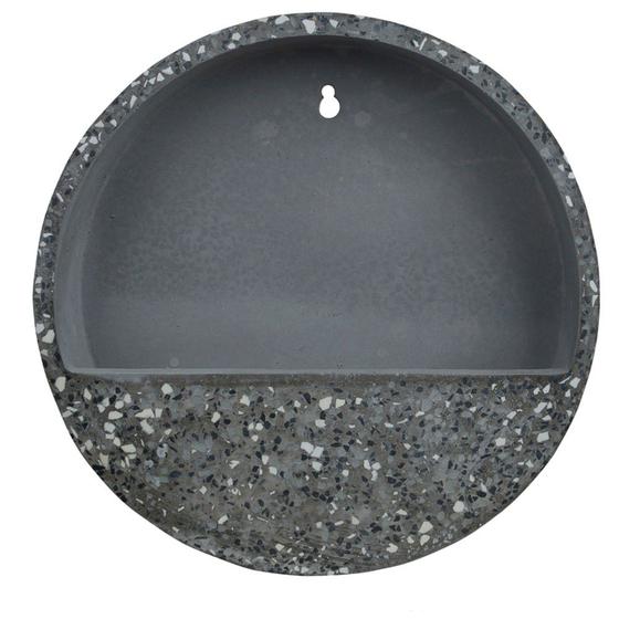 Vaso Decorativo Para Parede em Cimento Cinza Escuro com Preto 30x6 cm D'Rossi Menor preço em Vaso Decorativo Para Parede em Cimento Cinza Escuro com Preto 30x6 cm D'Rossi