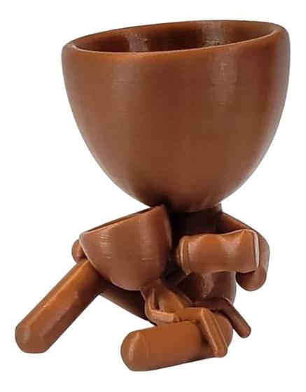 Imagem de Vaso Decorativo Para Suculentas Dia das Mães Com Bebê e Mamadeira Bronze 13 cm