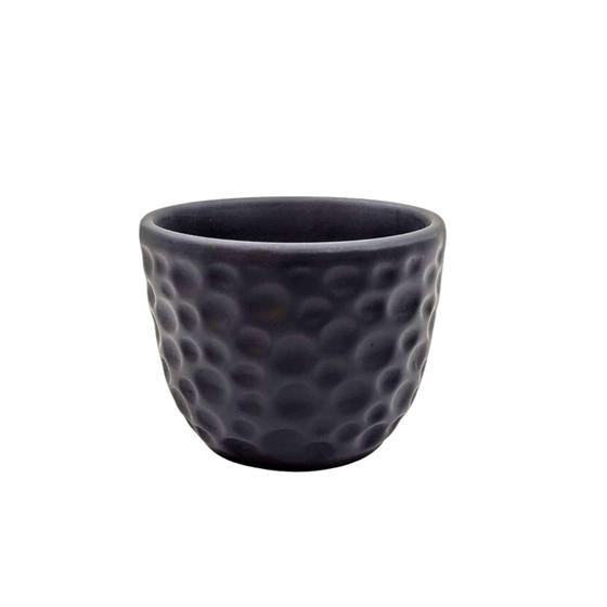 Imagem de Vaso Decorativo Preto Fosco Bolha 9X11Cm Cerâmica