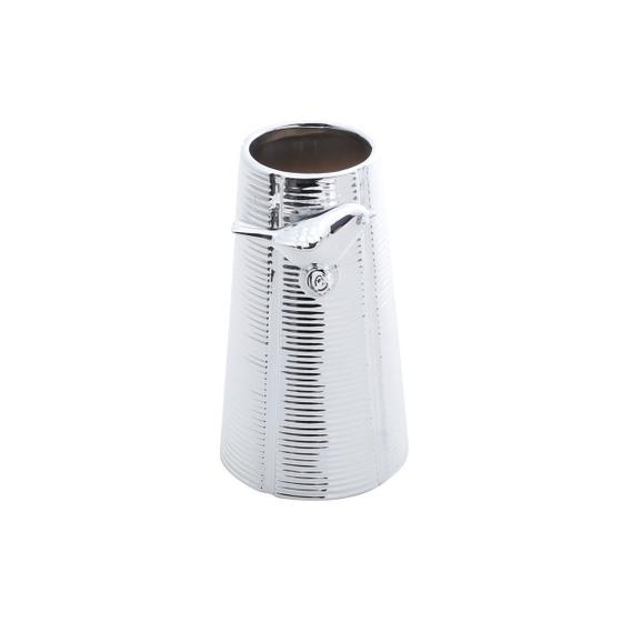 Vaso decorativo solitário 14,5 cm de cerâmica prateado Bird Prestige - 25672 Menor preço em Vaso decorativo solitário 14,5 cm de cerâmica prateado Bird Prestige - 25672