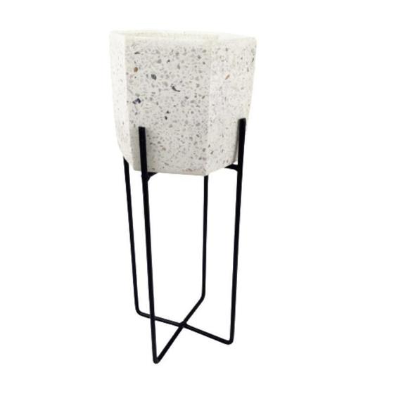 Imagem de Vaso Decorativo Suporte Cimento Granilite Decor 34X14Cm P