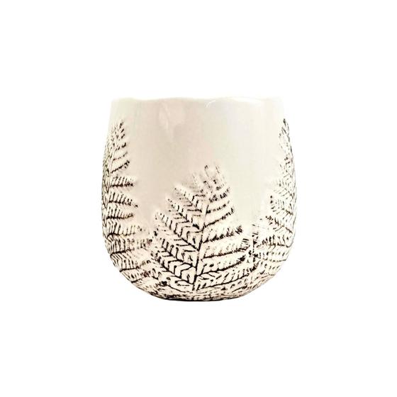 Imagem de Vaso Decorativo Tree Branco E Marrom 14X16X16Cm Cerâmica