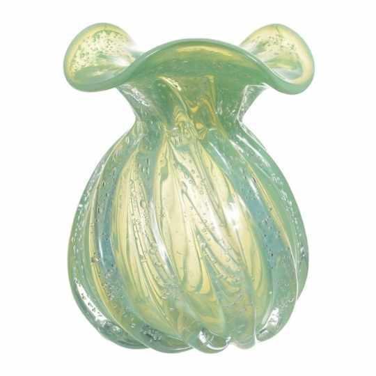 Imagem de Vaso Decorativo Vidro Verde 18cm 14,5d Murano