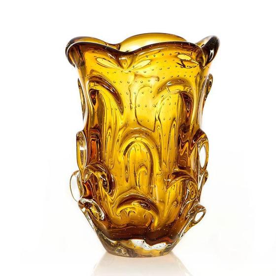 Imagem de Vaso Em Cristal Murano Âmbar - São Marcos 26Cm