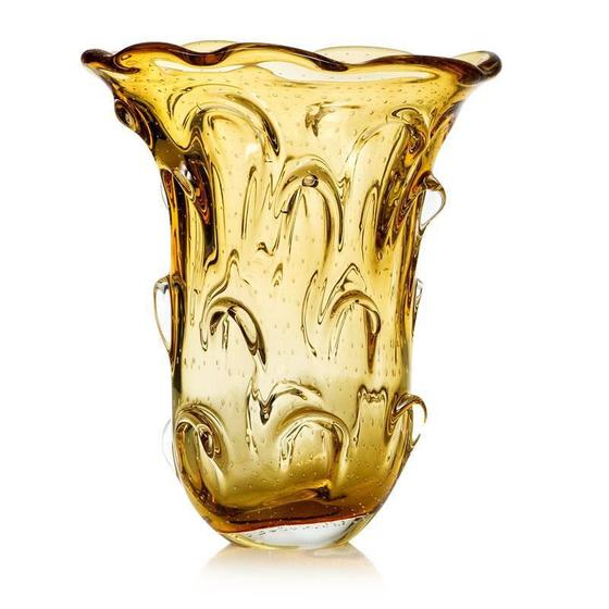 Imagem de Vaso Em Cristal Murano Âmbar - São Marcos 42Cm