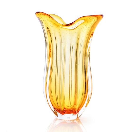 Imagem de Vaso Em Cristal Murano Âmbar - São Marcos 47Cm