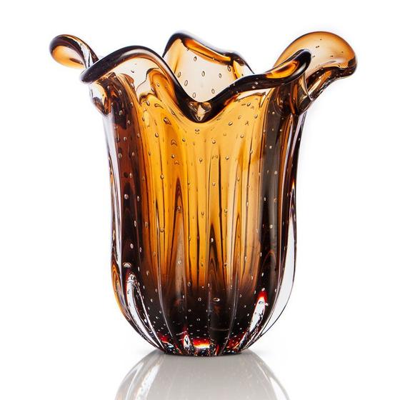 Imagem de Vaso Em Cristal Murano Marron  São Marcos