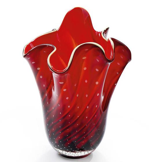 Imagem de Vaso Em Cristal Murano Vermelho - São Marcos 36cm