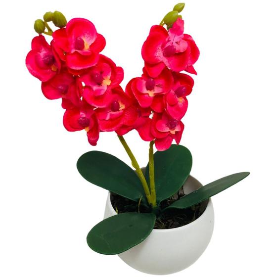 Imagem de Vaso Flores Artificiais Vaso Arranjo Orquideas Decorativas