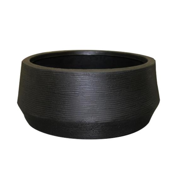 Imagem de Vaso Formato Bacia Grafiato Jasmine Preto 33,4 Litros Com Tamanho 22xØ45x45 Durín