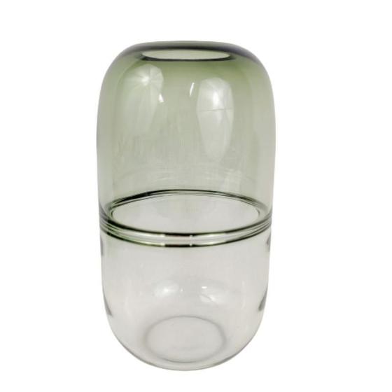 Imagem de Vaso Fumê De Vidro Transparente 26X16Cm Decoração G