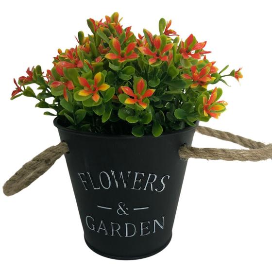 Imagem de Vaso Garden Flowers com Eucalipto com Florzinha