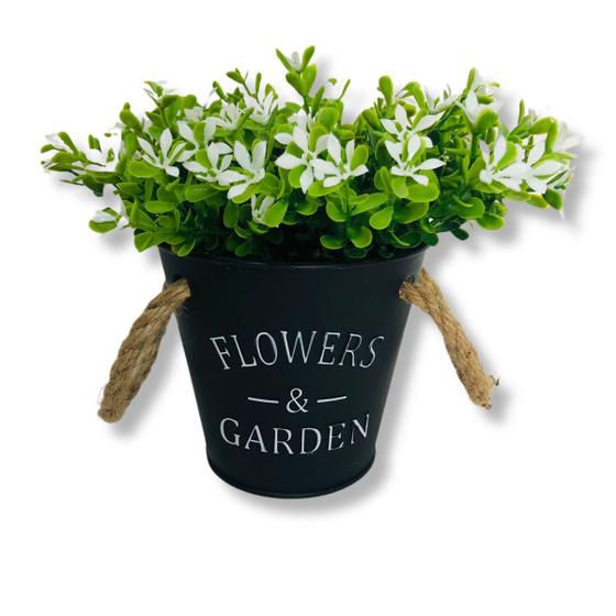 Imagem de Vaso Garden Flowers com Eucalipto com Florzinha