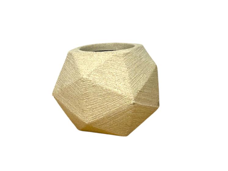 Imagem de Vaso geometrico P 11x11cm polietileno resistente decoração de mesa, escritorio e varanda 