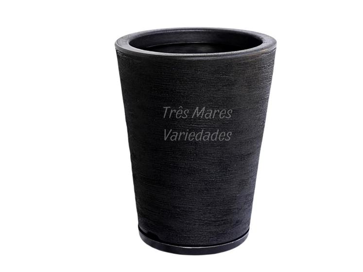 Imagem de Vaso Grafiato Luxo Planta Casa Decoração Jardim Varanda N1-preto